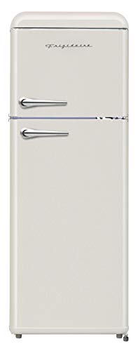 FRIGIDAIRE EFR756-CREAM EFR756 ، ثلاجة ذات بابين بحجم شقة ريترو مع فريزر علوي ، مقابض كروم ، 7.5 قدم مكعب ، كريم FRIGIDAIRE EFR756-CREAM EFR756 ، ثلاجة ذات بابين بحجم شقة ريترو مع فريزر علوي ، مقابض كروم ، 7.5 قدم مكعب ، كريم
