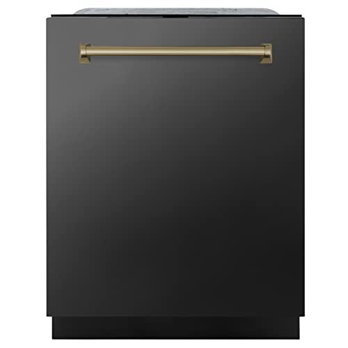 ZLINE Autograph Edition 24 "3rd Rack Top Touch Control Long Tub غسالة صحون من الفولاذ المقاوم للصدأ الأسود مع مقبض برونزي شمبانيا ، 45dBa (DWMTZ-BS-24-CB) ZLINE Autograph Edition 24 "3rd Rack Top Touch Control Long Tub غسالة صحون من الفولاذ المقاوم للصدأ الأسود مع مقبض برونزي شمبانيا ، 45dBa (DWMTZ-BS-24-CB)