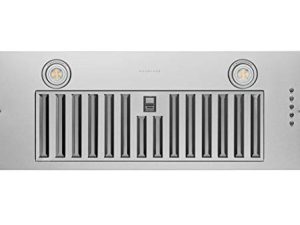 Hauslane | شفاط المطبخ من سلسلة Chef R100 30 "شفاط مدمج / مجوف للموقد | فولاذ مقاوم للصدأ مدمج | مروحة عادم مطبخ 3 سرعات مع إضاءة | مرشح يربك آمن لغسالة الأطباق | أنبوب 6 بوصات