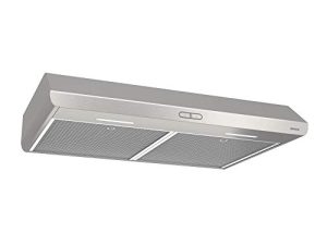 شفاط المطبخ Broan-NuTone BKDB136SS LED Sahale 36 بوصة تحت الخزانة 4 اتجاهات قابل للتحويل مع 3 سرعات ومروحة عادم وإضاءة ، من الفولاذ المقاوم للصدأ