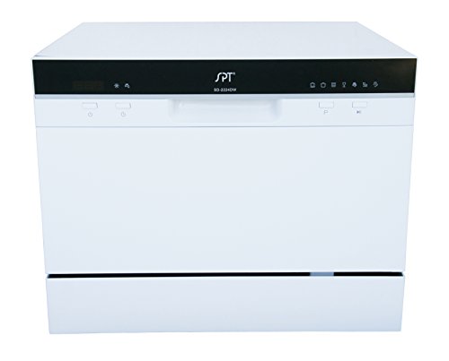 SPT SD-2224DW ENERGY STAR غسالة أطباق مدمجة مع تأخير بدء التشغيل - غسالة أطباق محمولة مع تصميم داخلي من الفولاذ المقاوم للصدأ و 6 وضعيات لرف سلة فضيات للشقة والمكتب والمطبخ المنزلي ، أبيض SPT SD-2224DW ENERGY STAR غسالة أطباق مدمجة مع تأخير بدء التشغيل - غسالة أطباق محمولة مع تصميم داخلي من الفولاذ المقاوم للصدأ و 6 وضعيات لرف سلة فضيات للشقة والمكتب والمطبخ المنزلي ، أبيض