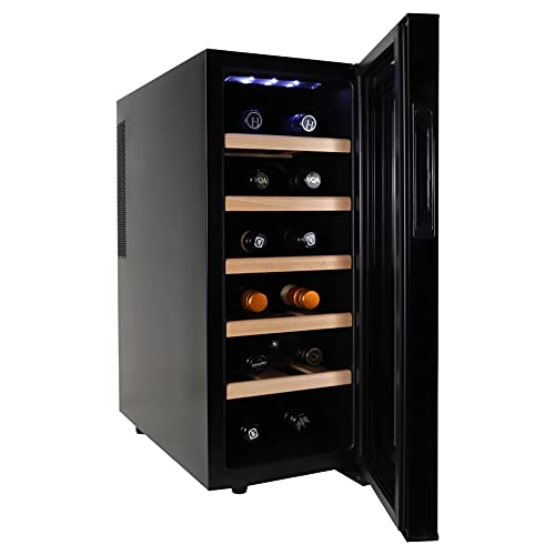 مبرد النبيذ Koolatron Deluxe 12 زجاجة مع رفوف من خشب الزان ، أسود ، ثلاجة نبيذ كهروحرارية ، 1 متر مكعب. م. ثلاجة نبيذ قائمة بذاتها ، لتخزين النبيذ الأحمر والأبيض والفوار للمطبخ أو البار المنزلي مبرد النبيذ Koolatron Deluxe 12 زجاجة مع رفوف من خشب الزان ، أسود ، ثلاجة نبيذ كهروحرارية ، 1 متر مكعب. م. ثلاجة نبيذ قائمة بذاتها ، لتخزين النبيذ الأحمر والأبيض والفوار للمطبخ أو البار المنزلي