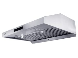 شفاط VESTA Atlanta 860CFM 30 بوصة من الفولاذ المقاوم للصدأ تحت الخزانة مع محرك مزدوج ، 6 مستويات من السرعة ، شاشة تعمل باللمس ، مصابيح GU10 LED ، فلاتر حاجز ، وصينية زيت
