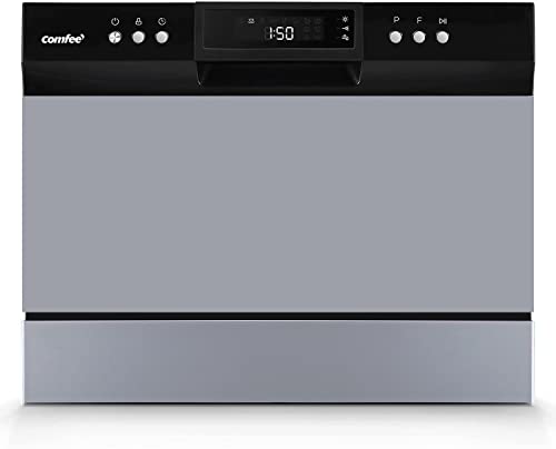 Comfee WQP6-3602H-B 6 إعدادات مكان صغير ، ثقيل ، عادي ، رعاية الطفل ، غسالة أطباق محمولة منضدة ايكو ، 8 برامج غسيل ، أسود Comfee WQP6-3602H-B 6 إعدادات مكان صغير ، ثقيل ، عادي ، رعاية الطفل ، غسالة أطباق محمولة منضدة ايكو ، 8 برامج غسيل ، أسود