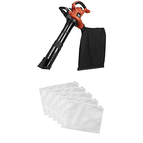 BLACK + DECKER منفاخ كهربائي 3 في 1 مع أكياس مكنسة كهربائية ، يمكن التخلص منها (BV6600 & BV-008) BLACK + DECKER منفاخ كهربائي 3 في 1 مع أكياس مكنسة كهربائية ، يمكن التخلص منها (BV6600 & BV-008)