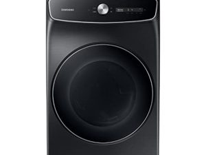 SAMSUNG 7.5 Cu. قدم. مجفف غاز بقرص ذكي مع FlexDry ، تجفيف حمولتين في آلة واحدة ذات سعة كبيرة ، دورة تجفيف ملابس فائقة السرعة لمدة 30 دقيقة ، تحكم متصل بشبكة WiFi ، DVG60A9900V / A3 ، أسود مصقول
