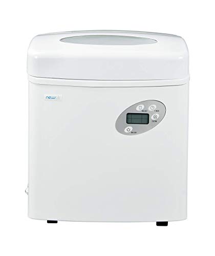 NewAir Portable Ice Maker 50 lb. Daily، Countertop Design، 3 Size Bullet Shaped Ice، AI-215W، أبيض NewAir Portable Ice Maker 50 lb. Daily، Countertop Design، 3 Size Bullet Shaped Ice، AI-215W، أبيض