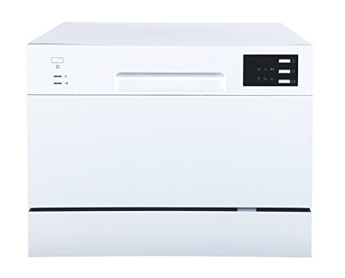 SPT SD-2225DW غسالة أطباق محمولة على سطح الطاولة / تأخير بدء- Energy Star ، غسالة أطباق محمولة مع تصميم داخلي من الفولاذ المقاوم للصدأ و 6 أماكن للرف ، سلة فضيات / شقة مكتب منزلي مطبخ ، أبيض SPT SD-2225DW غسالة أطباق محمولة على سطح الطاولة / تأخير بدء- Energy Star ، غسالة أطباق محمولة مع تصميم داخلي من الفولاذ المقاوم للصدأ و 6 أماكن للرف ، سلة فضيات / شقة مكتب منزلي مطبخ ، أبيض