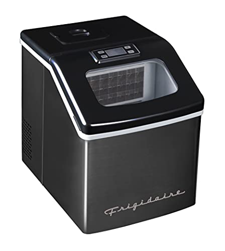 صانع Frigidaire EFIC452-SSBLACK XL ، ينتج 40 رطلاً. من مكعبات الثلج المربعة الشفافة يوميًا ، أسود غير القابل للصدأ صانع Frigidaire EFIC452-SSBLACK XL ، ينتج 40 رطلاً. من مكعبات الثلج المربعة الشفافة يوميًا ، أسود غير القابل للصدأ