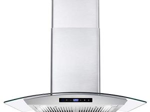 شفاط COSMO COS-668AS750 30 بوصة على الحائط مع 380 CFM ، زجاج منحني ، مجرى هواء قابل للتحويل (مطلوب مرشحات إضافية ، غير مدرجة) ، 3 سرعات ، فلاتر دائمة من الفولاذ المقاوم للصدأ