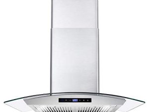 شفاط المطبخ المثبت على الحائط COSMO 668WRCS75 مع فتحة عادم أنبوبي ، مروحة 3 سرعات ، أدوات تحكم ناعمة الملمس ، زجاج مقسّى ، فلاتر دائمة من الفولاذ المقاوم للصدأ ، 30 بوصة