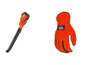 مكنسة لاسلكية BLACK + DECKER 40V MAX مع قفاز سهل التركيب لجميع الأغراض (LSW40C & BD505L)