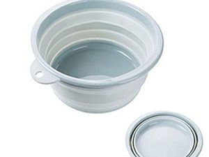 Jkhome حوض غسيل قابل للطي ، حوض غسيل ، وعاء غسيل ، مجموعة من 1 (أزرق فاتح - كبير)