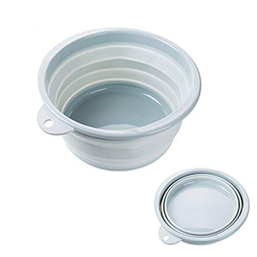 Jkhome حوض غسيل قابل للطي ، حوض غسيل ، وعاء غسيل ، مجموعة من 1 (أزرق فاتح - كبير) Jkhome حوض غسيل قابل للطي ، حوض غسيل ، وعاء غسيل ، مجموعة من 1 (أزرق فاتح - كبير)