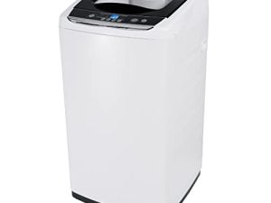 BLACK + DECKER غسالة صغيرة محمولة ، غسالة للاستخدام المنزلي ، غسالة محمولة 0.9 Cu. قدم. مع 5 دورات وغطاء شفاف وشاشة LED
