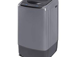 غسالة COMFEE المحمولة ، غسالة مدمجة 0.9 قدم مكعب مع شاشة LED ، 5 دورات غسيل ، 2 أسطوانات مدمجة ، غسالة أوتوماتيكية بالكامل موفرة للمساحة ، مغسلة مثالية لـ RV ، النوم ، الشقة ، رمادي مغناطيسي