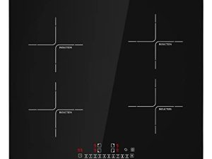 موقد Davivy 4 Burner Induction Cooktop ، موقد حثي 23 بوصة ، موقد حثي مدمج - 9 مستويات تسخين ، قفل أمان للأطفال ، تحكم باللمس ، مؤقت ، حماية من درجة الحرارة الزائدة ، 220 ~ 240 فولت ، 7000 واط