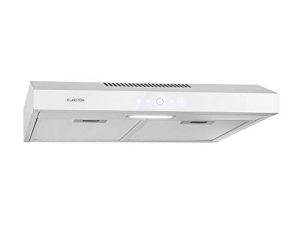 KLARSTEIN Contempo Neo - شفاط طباخ مثبت تحت التركيب ، عرض إعادة التدوير 90 سم ، أقصى قوة عادم 175 م³ / ساعة ، SenseControl ، تحكم متكامل باللمس ، مصابيح LED للطباخ ، تصميم أنيق