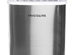 Frigidaire EFIC123-SS Counter Top Maker ، ينتج 26 رطلاً من الثلج يوميًا ، من الفولاذ المقاوم للصدأ ، غير القابل للصدأ