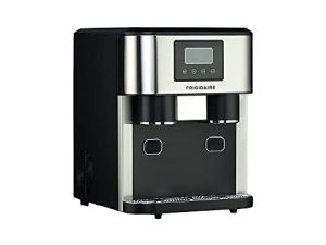 Frigidaire EFIC245-SS EFIC245 3 في 1 سطح الطاولة المقرمش القابل للمضغ على شكل كتلة صلبة كسارة الثلج المزدوجة وصانع المكعب ، يصنع 33 رطلاً في 24 ساعة ، مقاسان ، مع موزع مياه وخط داخلي ، من الفولاذ المقاوم للصدأ