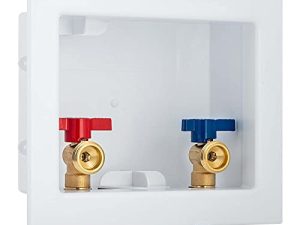 صندوق منفذ للغسالة من sicoince مع صمامات كروية 1/4 لفة ، وصلة توسيع 1/2 بوصة PEX F1960 (تناسب أنبوب PEX a) ، مخرج 3/4 بوصة خيط ذكر 530-11
