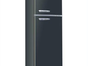 Frigidaire EFR753-BLACK EFR753 ثلاجة بحجم شقة ريترو مع فريزر علوي - ثلاجة ببابين بسعة تخزين 7.5 قدم مكعب ، أرفف مانعة للانسكاب قابلة للتعديل ، صناديق باب وكرسي ، أسود