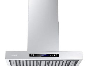 شفاط المطبخ IKTCH 30 بوصة على الحائط ، شفاط موقد 900 CFM مجرى / بدون مجاري مزود بمروحة 4 سرعات ، شفاط متين من الفولاذ المقاوم للصدأ 30 بوصة مع استشعار الإيماءات والتحكم باللمس مما يجعل الحياة أكثر ذكاءً IKP01-30