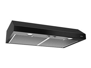 Broan-NuTone BCSD124BL 24-inch Under-Cabinet 4-Way شفاط المطبخ القابل للتحويل مع 2-Speed Exhaust Fan and Light، 300 Max Blower CFM، Black