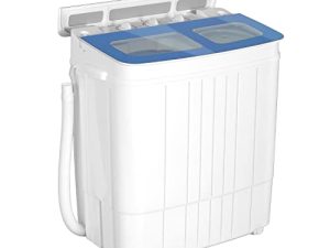 غسالة ملابس محمولة من انترجريت ، 17.6 رطلاً ، غسالة ملابس صغيرة صغيرة مع مجفف دوار ، غسالة مدمجة بحوض مزدوج للشقق ، النوم ، Rv ، التخييم ، أزرق