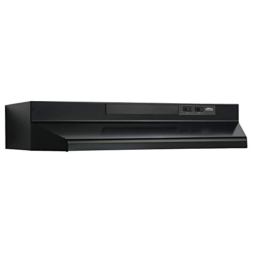 Broan-NuTone F402423 24-inch Under-Cabinet 4-Way شفاط المطبخ القابل للتحويل مع 2-Speed Exhaust Fan and Light، أسود Broan-NuTone F402423 24-inch Under-Cabinet 4-Way شفاط المطبخ القابل للتحويل مع 2-Speed Exhaust Fan and Light، أسود