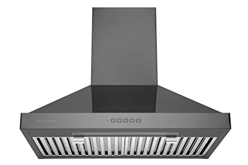 Hauslane | Chef Series 30 "WM-590 | أسود من الفولاذ المقاوم للصدأ مقاوم لبصمات الأصابع والتلطخ | مروحة مطبخ مثبتة على الحائط بثلاث سرعات | مرشحات حاجز سهلة التنظيف ، LED | خيارات مجاري أو بدون مجاري Hauslane | Chef Series 30 "WM-590 | أسود من الفولاذ المقاوم للصدأ مقاوم لبصمات الأصابع والتلطخ | مروحة مطبخ مثبتة على الحائط بثلاث سرعات | مرشحات حاجز سهلة التنظيف ، LED | خيارات مجاري أو بدون مجاري