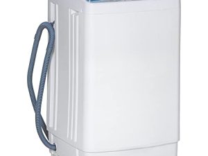HOMCOM 2-In-1 غسالة ملابس محمولة أوتوماتيكية بالكامل ومجفف دوار ، غسالة ملابس مدمجة 1.38Cu Ft مع عجلات ، تصريف الجاذبية المدمج و 8 برامج للشقة ، المسكن ، RVs ، أبيض