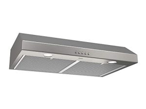 Broan-NuTone BCSQ130SS شفاط مطبخ تحت الخزانة بثلاث سرعات جليدي مع مصابيح LED قادر على ADA ، 1.5 Sones ، 375 Max Blower CFM ، 30 "، الفولاذ المقاوم للصدأ