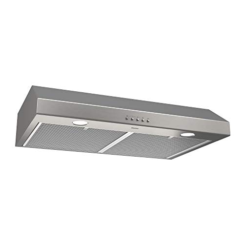 Broan-NuTone BCSQ130SS شفاط مطبخ تحت الخزانة بثلاث سرعات جليدي مع مصابيح LED قادر على ADA ، 1.5 Sones ، 375 Max Blower CFM ، 30 "، الفولاذ المقاوم للصدأ Broan-NuTone BCSQ130SS شفاط مطبخ تحت الخزانة بثلاث سرعات جليدي مع مصابيح LED قادر على ADA ، 1.5 Sones ، 375 Max Blower CFM ، 30 "، الفولاذ المقاوم للصدأ