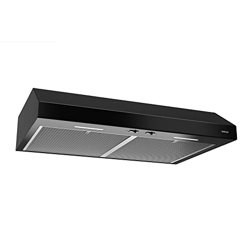 Broan-NuTone BCSEK136BL Glacier Series 36 "Black Under-Cabinet، 300 Max Blower CFM، 1.5 Sones Range Hood Broan-NuTone BCSEK136BL Glacier Series 36 "Black Under-Cabinet، 300 Max Blower CFM، 1.5 Sones Range Hood