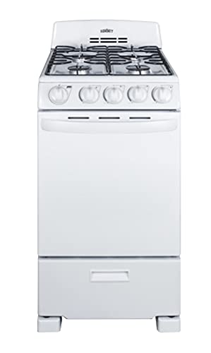 ساميت RG200WS 20 "" مجموعة غاز قائمة بذاتها مع 4 شعلات 2.3 متر مكعب. قدم سعة الفرن مقصورة الشواء ADA متوافقة باللون الأبيض