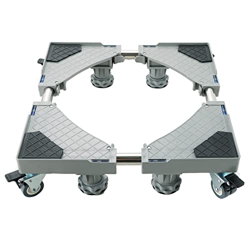قاعدة دوللي رول للأثاث المنقولة القابلة للتعديل مع 4 × 2 عجلات مطاطية دوارة و 4 أقدام قوية ، حامل متنقل متعدد الوظائف للمجفف والغسالة والثلاجة (رمادي) قاعدة دوللي رول للأثاث المنقولة القابلة للتعديل مع 4 × 2 عجلات مطاطية دوارة و 4 أقدام قوية ، حامل متنقل متعدد الوظائف للمجفف والغسالة والثلاجة (رمادي)