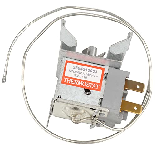 5304513033 ترموستات للتحكم في درجة حرارة الثلاجة - متوافق مع Frigi-daire Kenmore - Repalces: 297216037 5304503436 216715200 297216033 5304513033 ترموستات للتحكم في درجة حرارة الثلاجة - متوافق مع Frigi-daire Kenmore - Repalces: 297216037 5304503436 216715200 297216033
