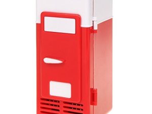ThreeH جديد صغير أحمر USB ثلاجة تبريد علب مشروبات مبرد / ثلاجة أكثر دفئًا لأجهزة الكمبيوتر المحمول والكمبيوتر الأحمر H-UF05Red
