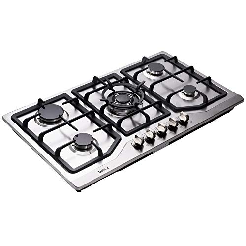 موقد غاز Deli-kit 34 بوصة ، موقد غاز مزدوج ، 5 شعلات من الفولاذ المقاوم للصدأ ، موقد غاز DK258-A05 موقد غاز Deli-kit 34 بوصة ، موقد غاز مزدوج ، 5 شعلات من الفولاذ المقاوم للصدأ ، موقد غاز DK258-A05