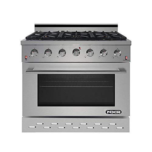 NXR 36 "5.5 cu.ft نطاق غاز البروبان Pro-Style Pro مع فرن حراري سعة ، الفولاذ المقاوم للصدأ SC3611LP NXR 36 "5.5 cu.ft نطاق غاز البروبان Pro-Style Pro مع فرن حراري سعة ، الفولاذ المقاوم للصدأ SC3611LP