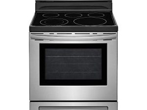 FFEF3054TS 30 نطاق كهربائي قائم بذاته مع 5.3 متر مكعب. قدم سعة 2 رفوف فرن ودرج تخزين 5 عناصر تسخين ووظيفة التنظيف الذاتي من الفولاذ المقاوم للصدأ