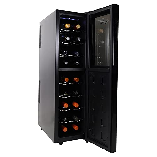 Koolatron Urban Series 18 Bottle Slim Dual Zone Wine Cooler ، ثلاجة نبيذ حرارية ، ثلاجة نبيذ قائمة بذاتها للبار المنزلي ، المطبخ ، الشقة ، الشقة ، الكوخ Koolatron Urban Series 18 Bottle Slim Dual Zone Wine Cooler ، ثلاجة نبيذ حرارية ، ثلاجة نبيذ قائمة بذاتها للبار المنزلي ، المطبخ ، الشقة ، الشقة ، الكوخ