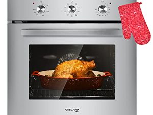 فرن جدار واحد ، GASLAND Chef ES609MS 24 "فرن حائط كهربائي مدمج ، 240V 3200W 2.3Cu.f فرن حائط حراري مع مشواة ، 9 أوضاع للطهي ، تحكم ميكانيكي بمقبض ، نافذة شفافة ، غير القابل للصدأ