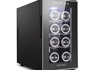 ثلاجات مبرد نبيذ 8 زجاجات / ثلاجة قائمة بذاتها ، 51F-65F تحكم رقمي في درجة الحرارة