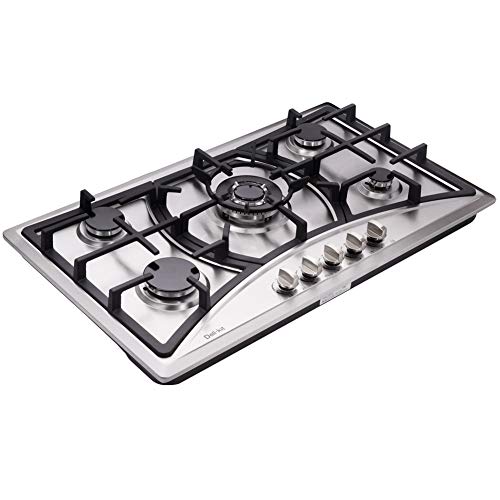 موقد غاز Deli-kit 34 بوصة ، موقد غاز مزدوج ، 5 شعلات من الفولاذ المقاوم للصدأ ، موقد غاز DK258-A07 ، طباخ غاز موقد غاز Deli-kit 34 بوصة ، موقد غاز مزدوج ، 5 شعلات من الفولاذ المقاوم للصدأ ، موقد غاز DK258-A07 ، طباخ غاز