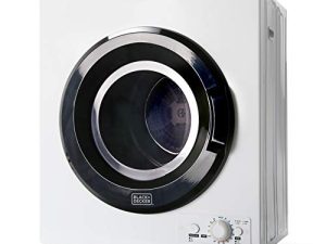 مجفف محمول BLACK + DECKER BCED37 ، صغير ، 4 أوضاع ، حجم تحميل 13.2 رطل ، أبيض