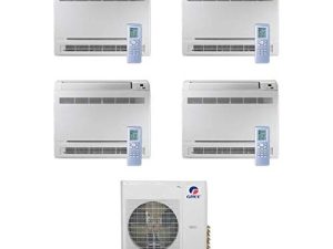جري 42،000 BTU Multi21 + مكيف هواء سبليت صغير ثنائي المنطقة ، مضخة حرارية 208-230 فولت (9-9-12-18)