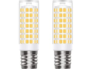 E17 8206232A Stove / Oven Light Bulb 4713-001013 ، 4713-001172 جزء بديل من LAOYEHAOHE - متوافق مع Whirlpool & LG & Kenmore & GE & Maytag للميكروويف ، شفاط الموقد (7W-2Pack ، أبيض ضوء النهار)