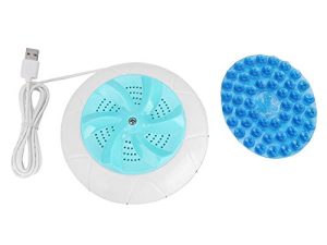 Fdit Mini USB Washing Machine Ultrasound Turbine Portable لتنظيف الملابس المنزلية أثناء السفر (أخضر)